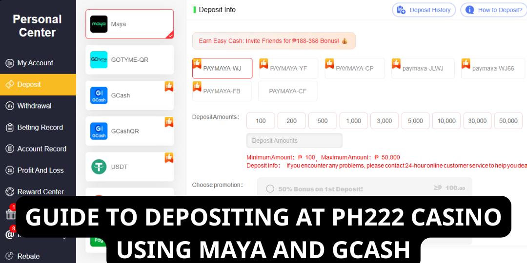 Guide to Depositing at PH222 Casino Using Maya and GCash